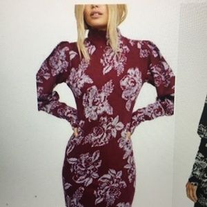 Free People Farrah Mock Neck Wool Sweater Dress